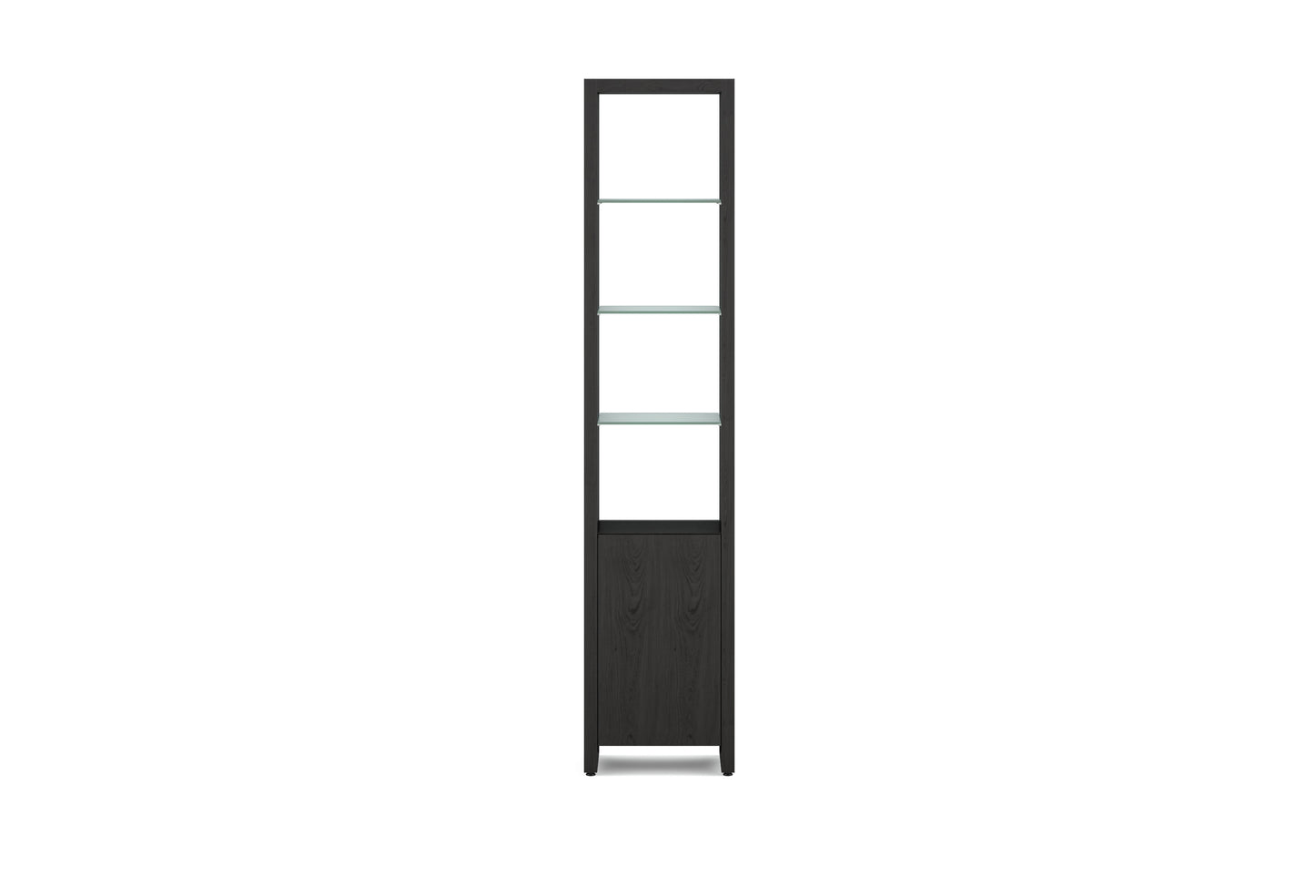Linea 5801 Expandable Narrow Bookshelf With Glass Shelves