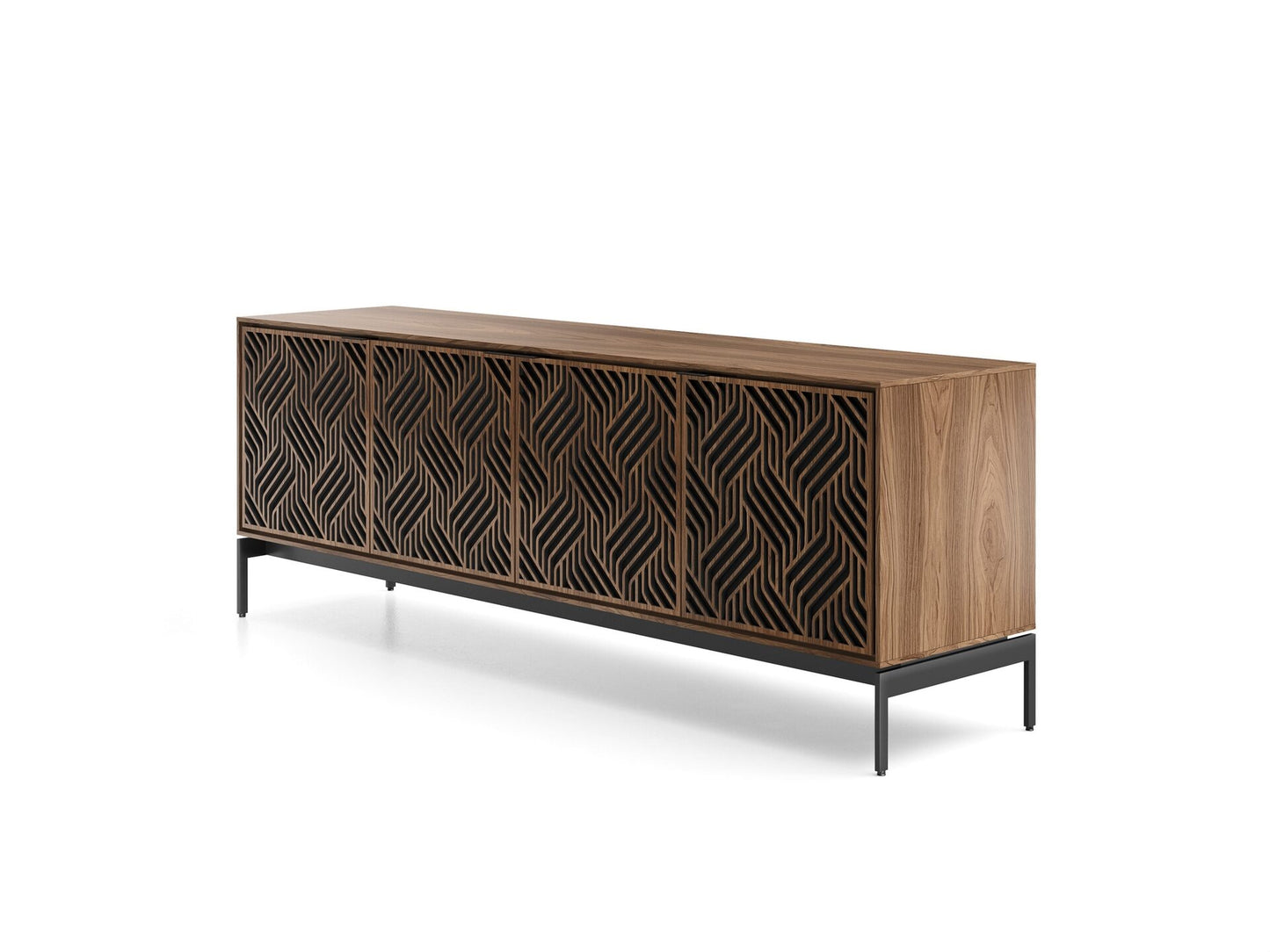 Elements 8709-WE Modern TV Stand Storage Cabinet Console Base