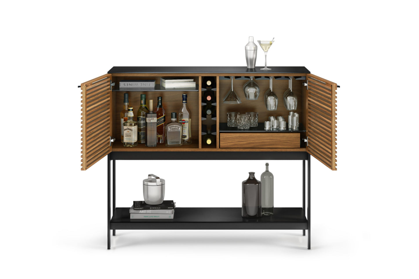 Corridor 5621 SV Modern Standing Home Bar Cabinet