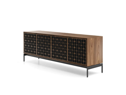 Elements 8709-CS Modern TV Stand Storage Cabinet Console Base