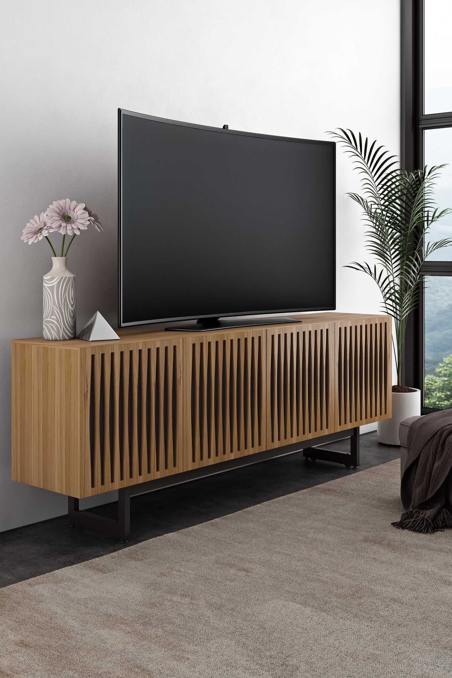 Elements 8777-ME Media Cabinet & TV Console