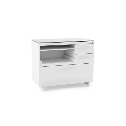 Centro 6417 White Multifunction Office Cabinet
