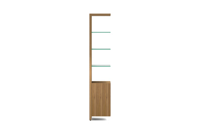 Linea 5801A Narrow Glass Modern Shelf Extension
