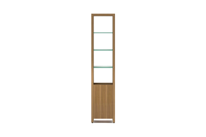 Linea 5801 Expandable Narrow Bookshelf With Glass Shelves
