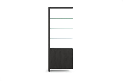 Linea 5802A Double Glass Modern Shelf Extension