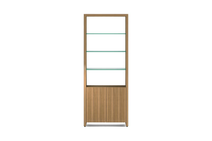 Linea 5802 Expandable Bookcase with Glass Shelves