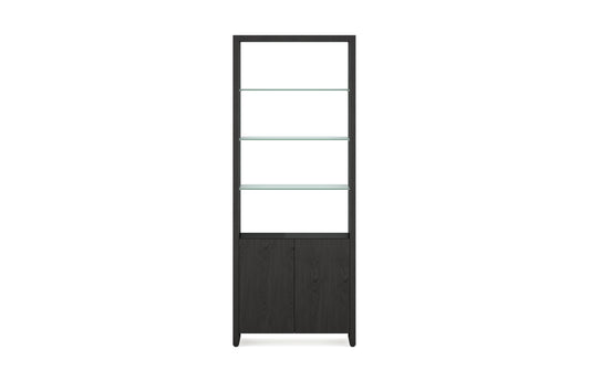 Linea 5802 Expandable Bookcase with Glass Shelves