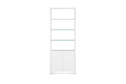 Linea 5802 Expandable Bookcase with Glass Shelves